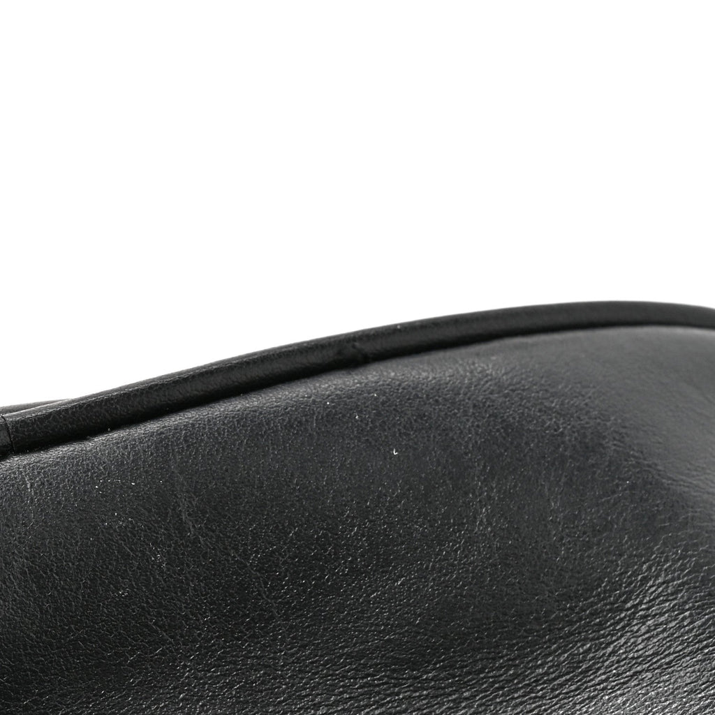 Gucci Calfskin Matelasse Mini GG Marmont Chain Shoulder Bag Black
