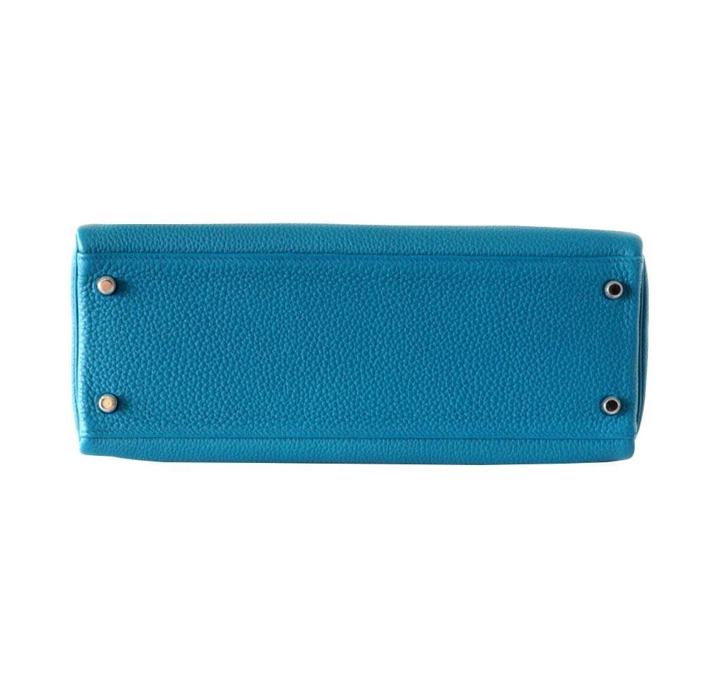 Hermès Kelly Mou 32 Blue Izmir Bag