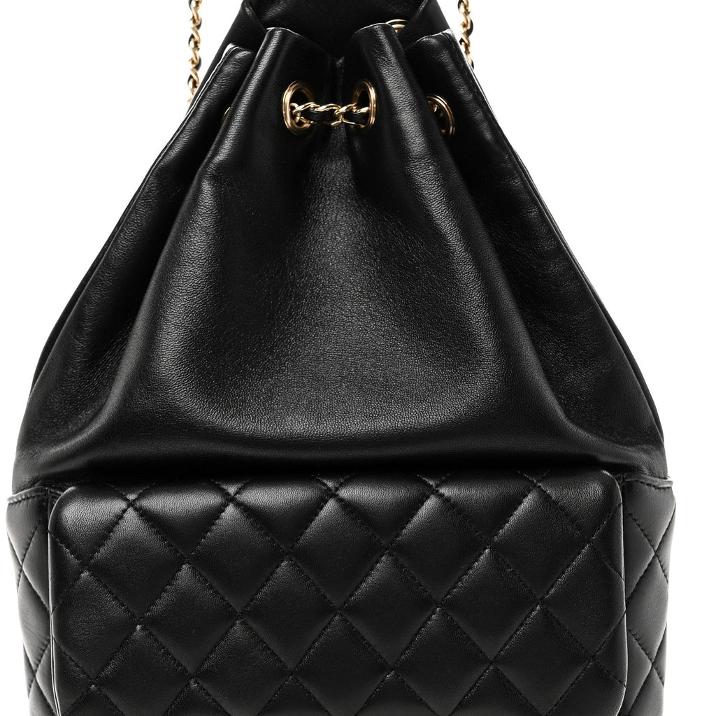 Chanel Lambskin Quilted Small In Seoul Backpack Black