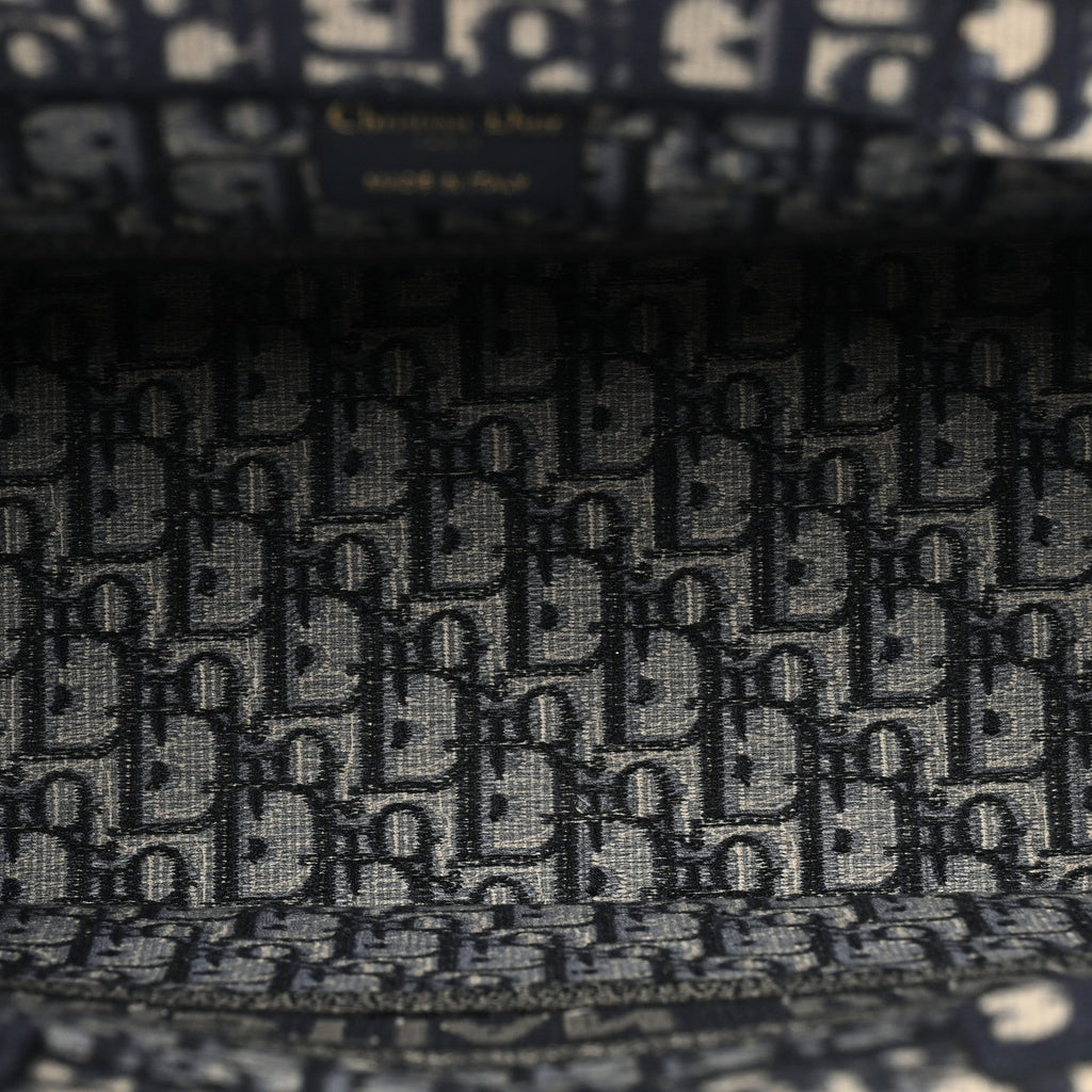 Christian Dior Oblique Medium Book Tote Blue Multicolor
