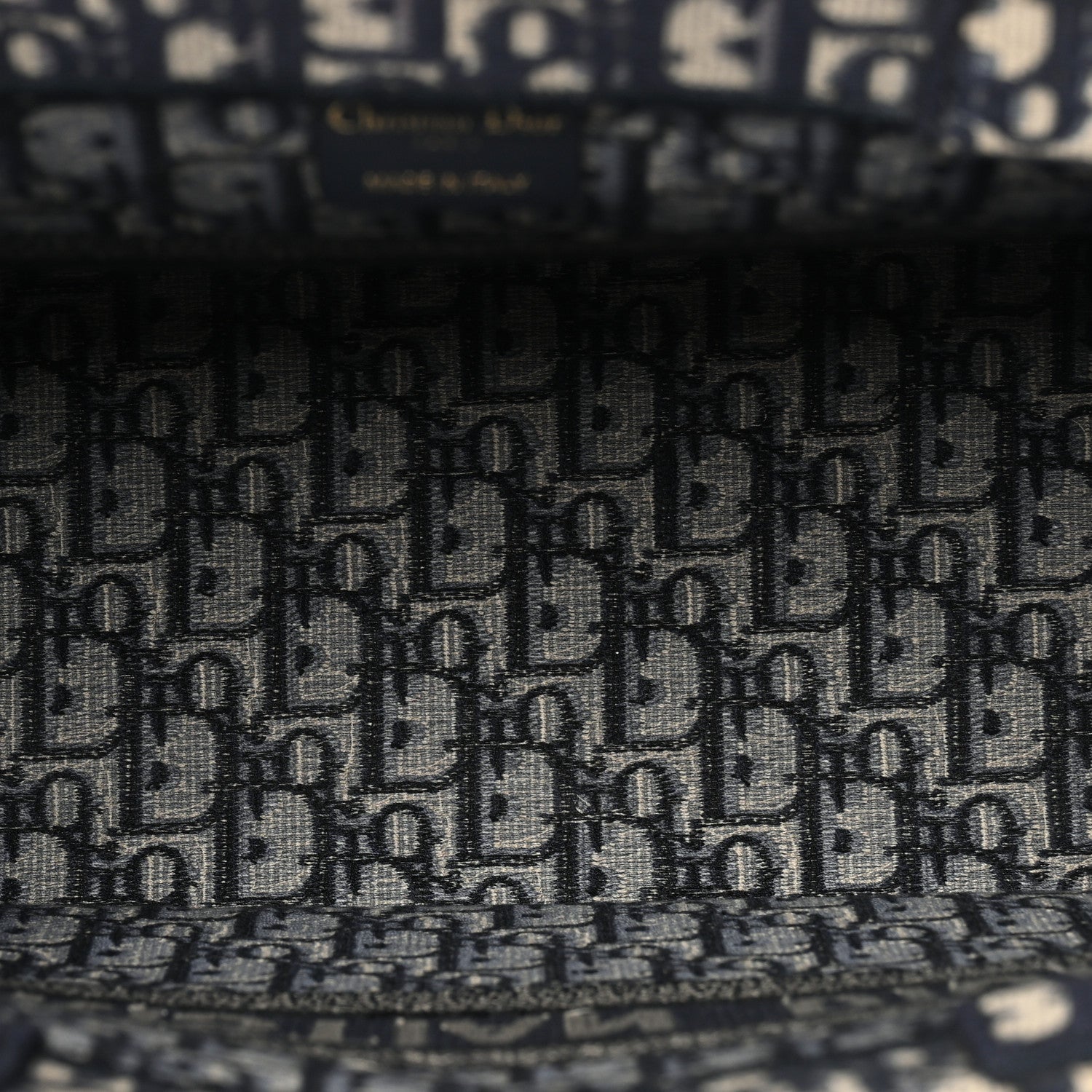 Christian Dior Oblique Medium Book Tote Blue Multicolor