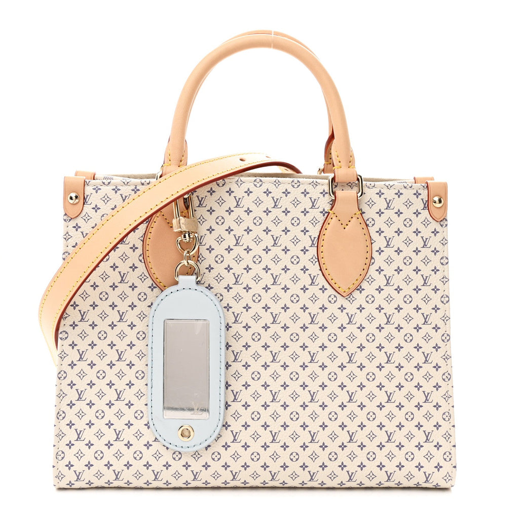 Louis Vuitton Monogram Damier Calfskin Romance Onthego PM Azure Blue Sand
