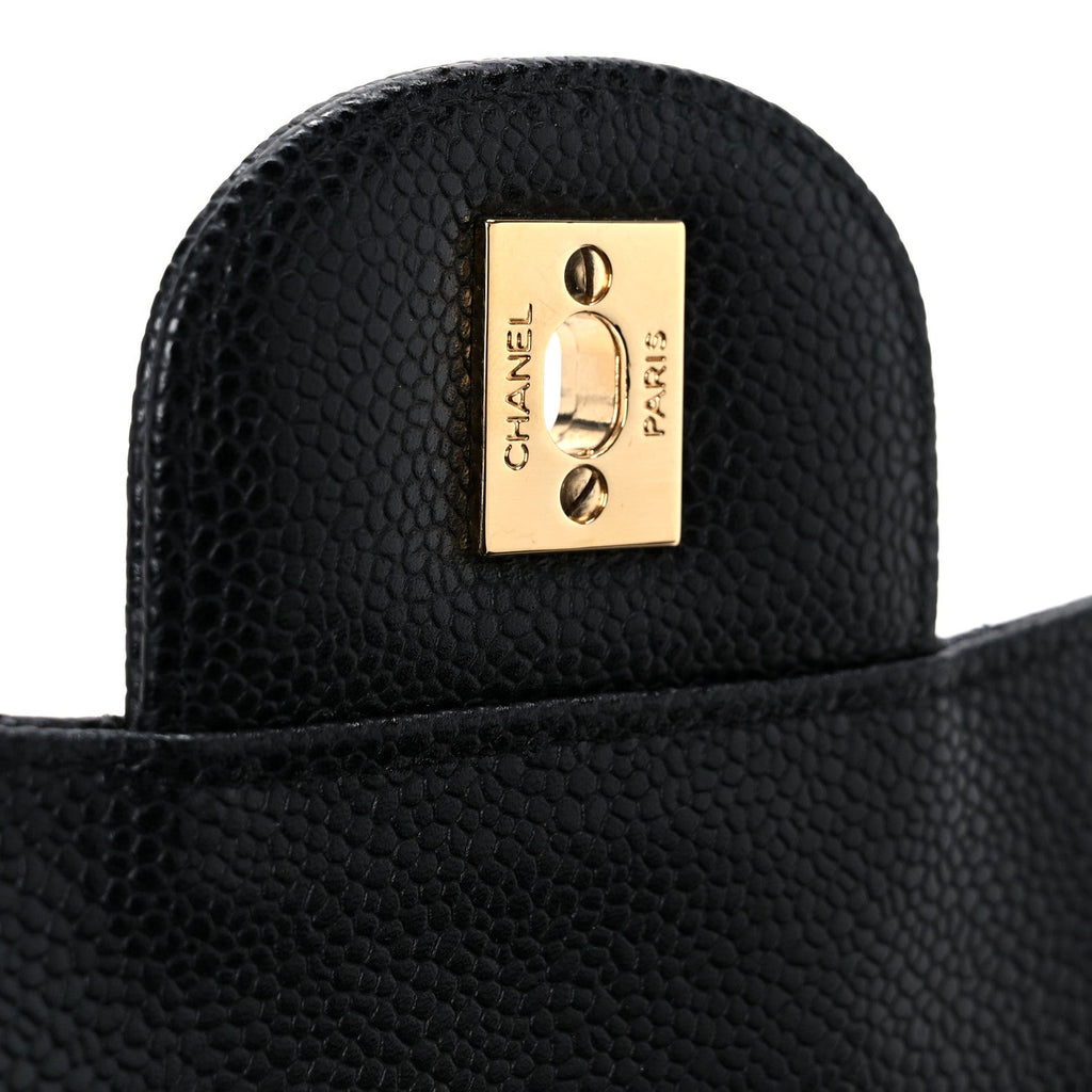 Chanel Caviar Quilted Jumbo Single Flap Black