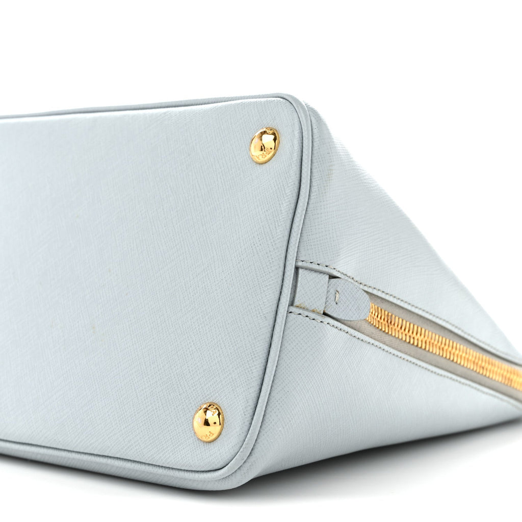 Prada Saffiano Lux Large Promenade Tote Lago