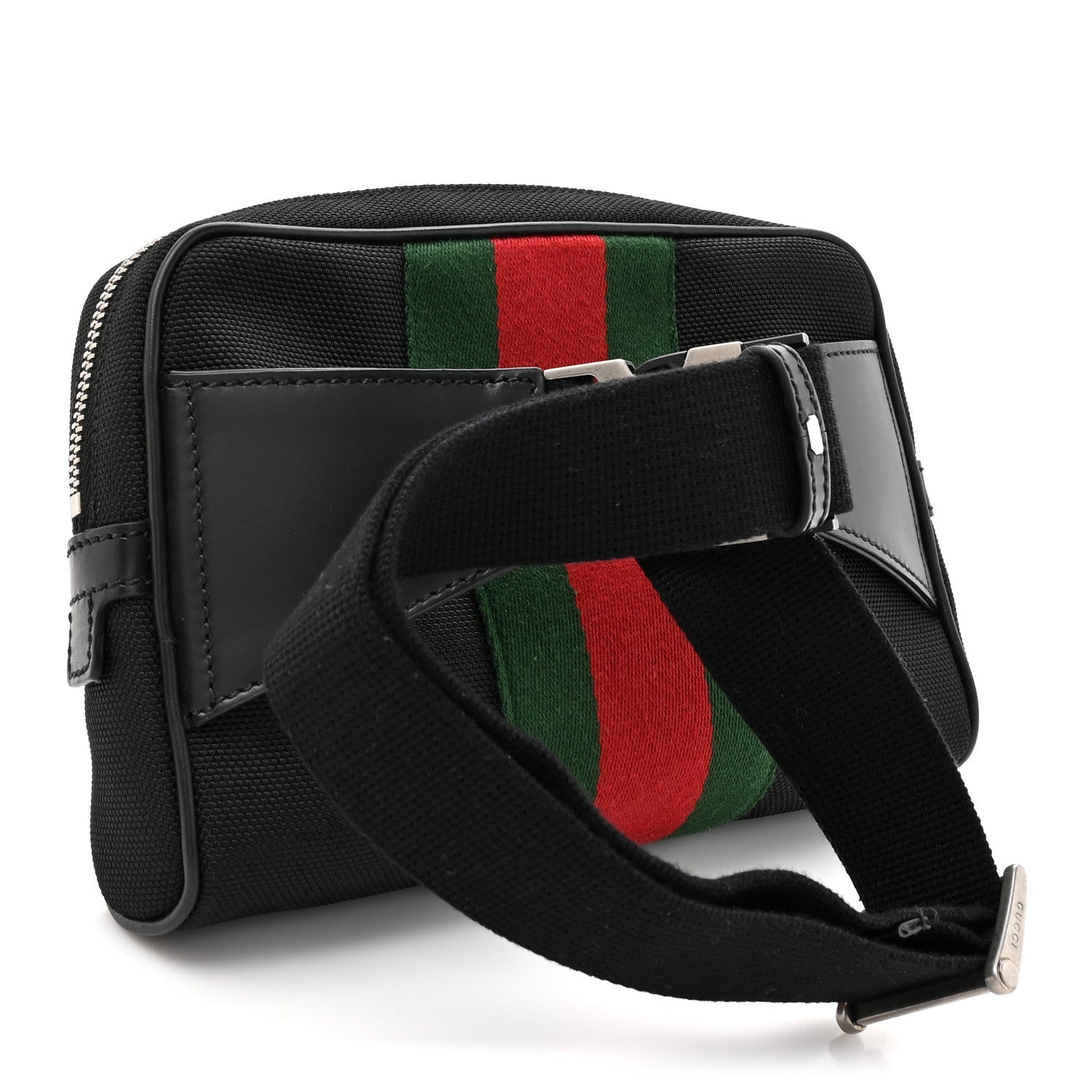 Gucci Canvas Web Slim Belt Bag Black