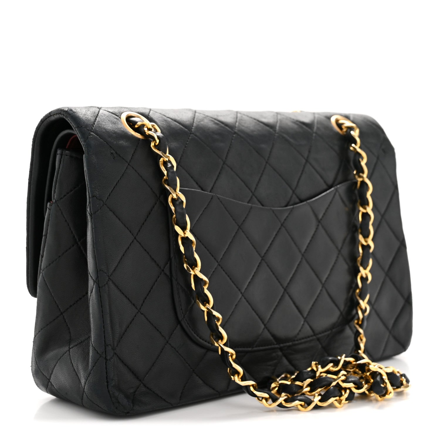 Chanel Lambskin Quilted Medium Double Flap Black