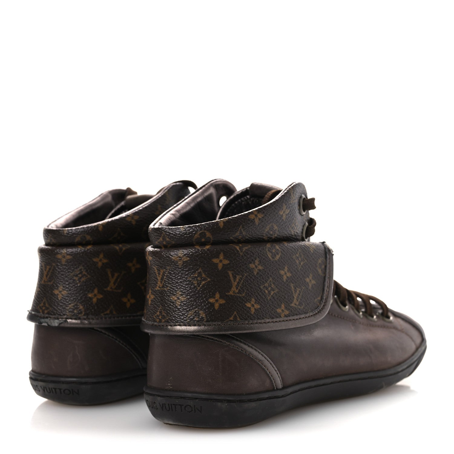 Louis Vuitton Calfskin Monogram Brea Sneaker 34.5 Brown