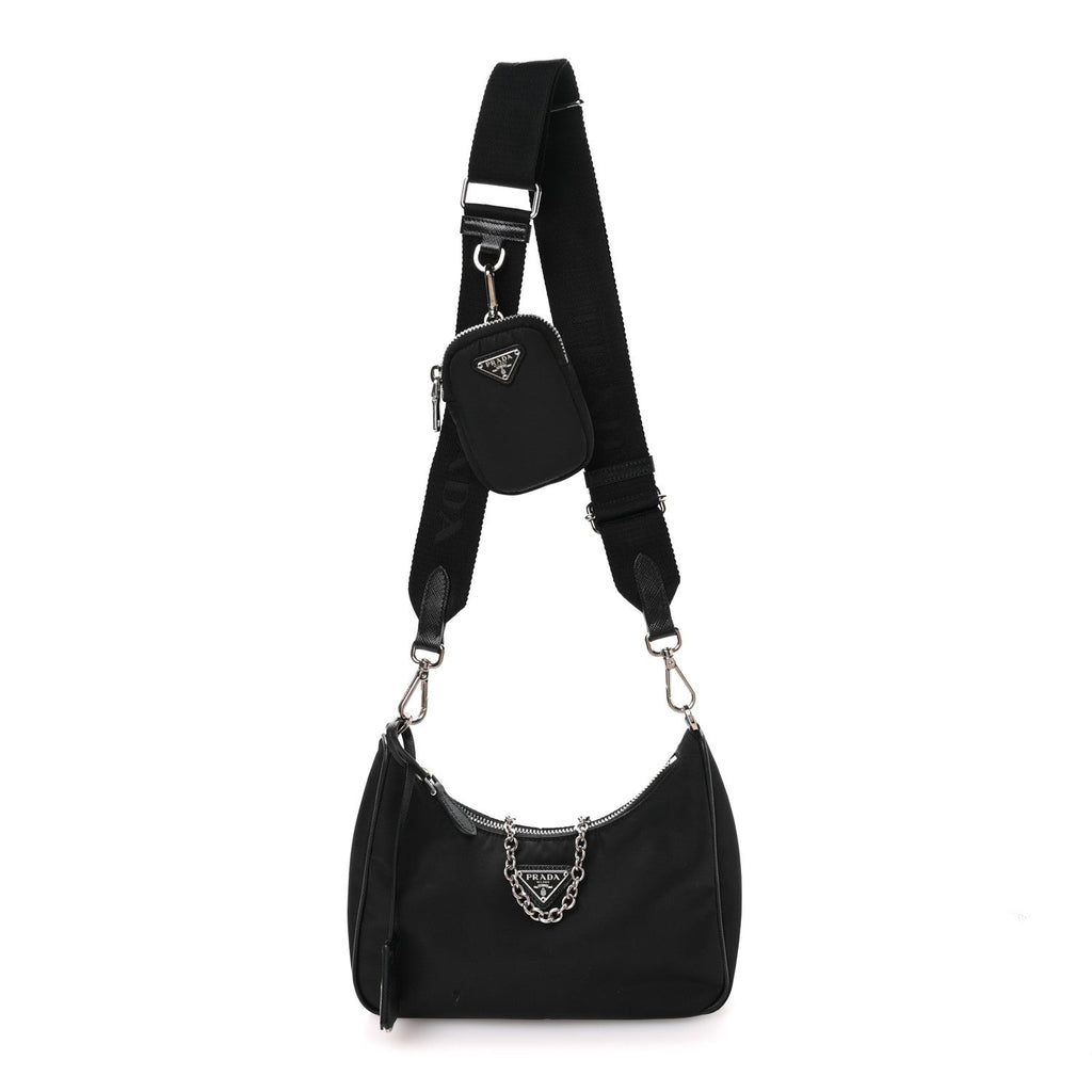 Prada Nylon Re-Edition 2005 Shoulder Bag Black