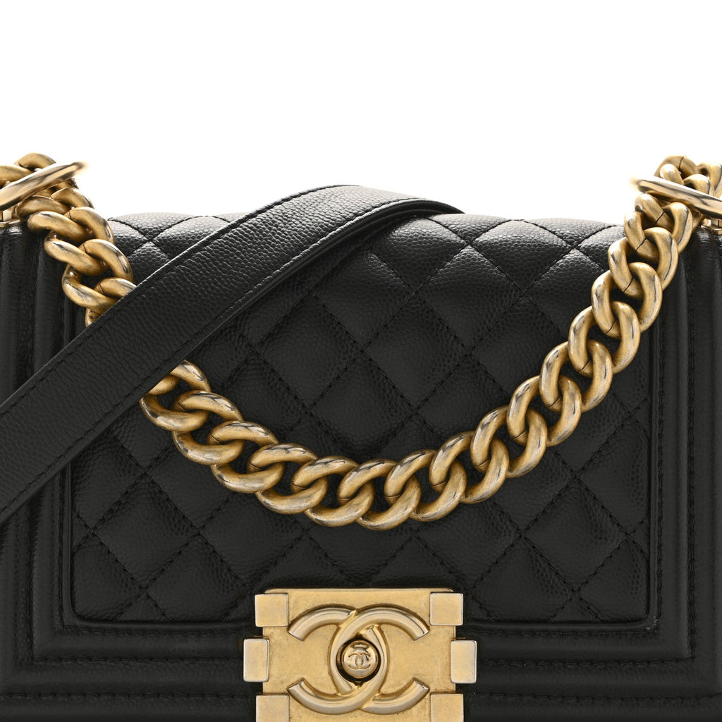 Chanel Caviar Quilted Small Boy Flap Black