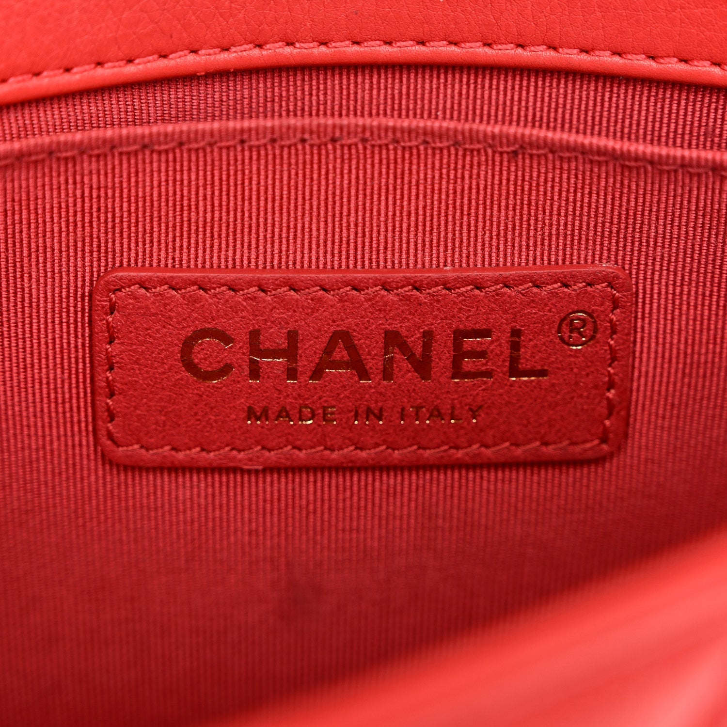 Chanel Calfskin Quilted Flap Waist Bag Red