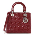 Christian Dior Patent Cannage Medium Lady Dior Red