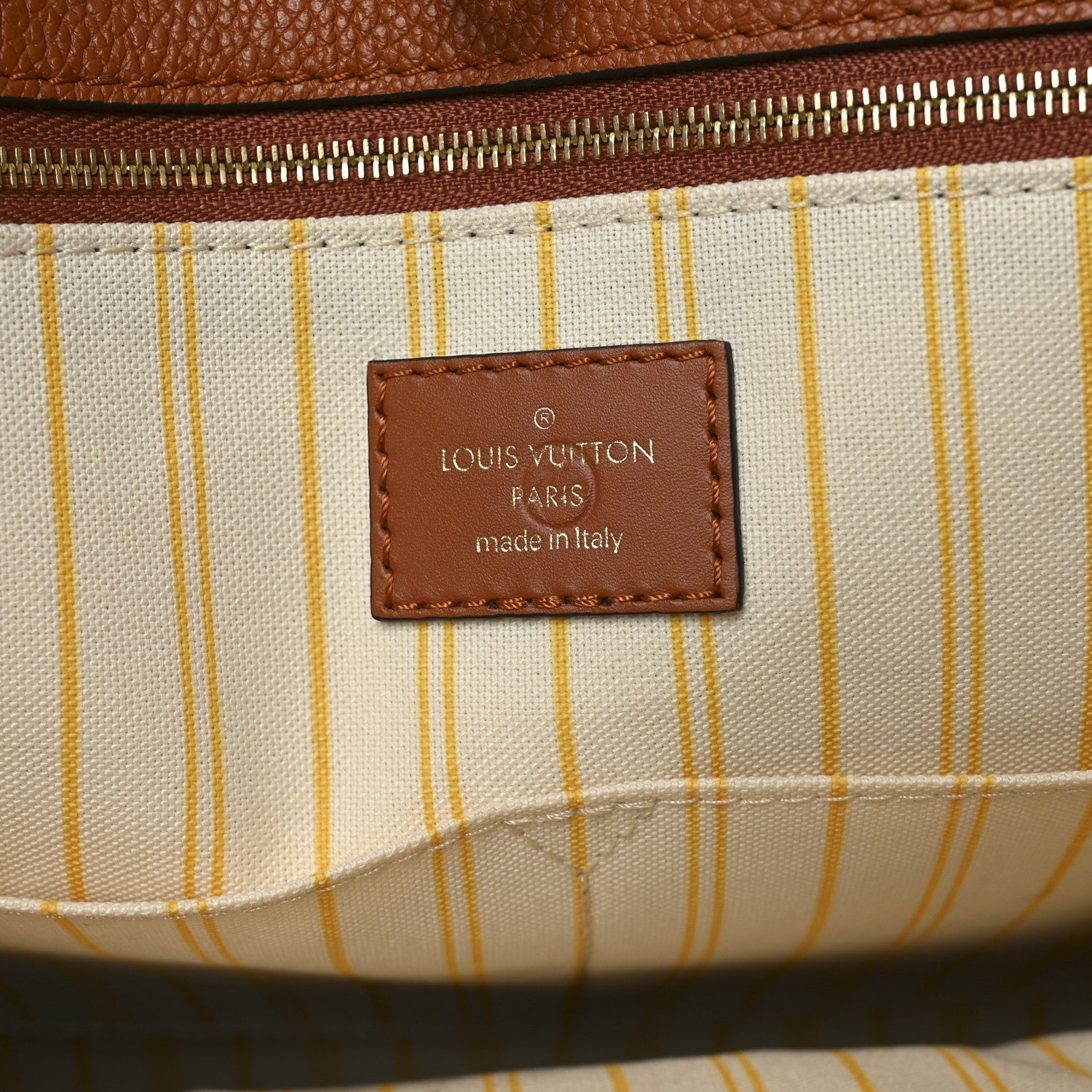 Louis Vuitton Raffia Calfskin Monogram Giant Onthego GM Tan