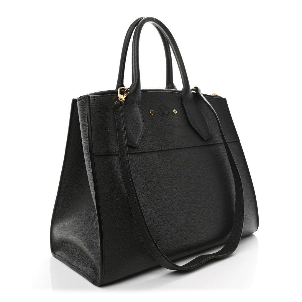 Louis Vuitton Taurillon City Steamer MM Gris