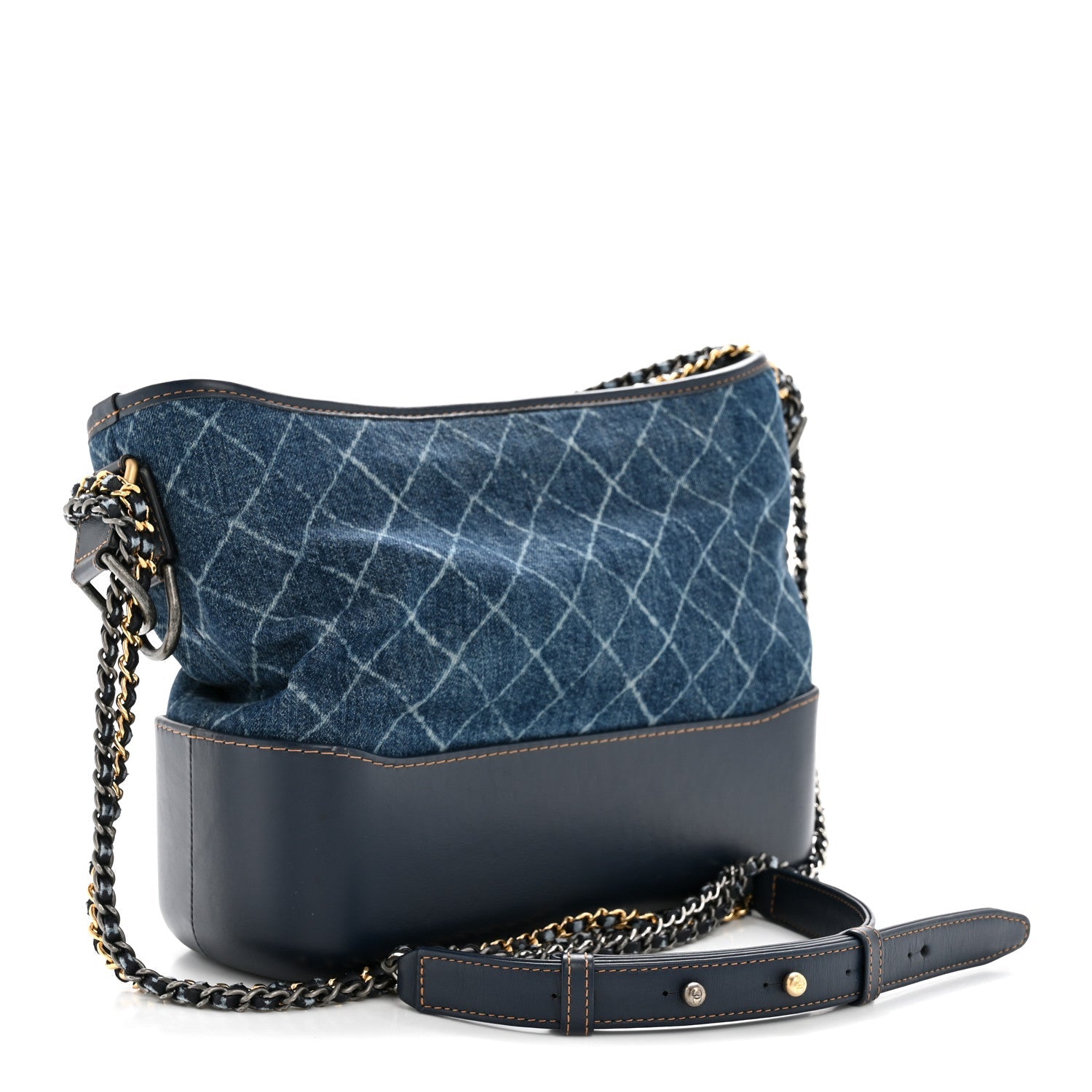Chanel Denim Calfskin Medium Gabrielle Hobo Blue