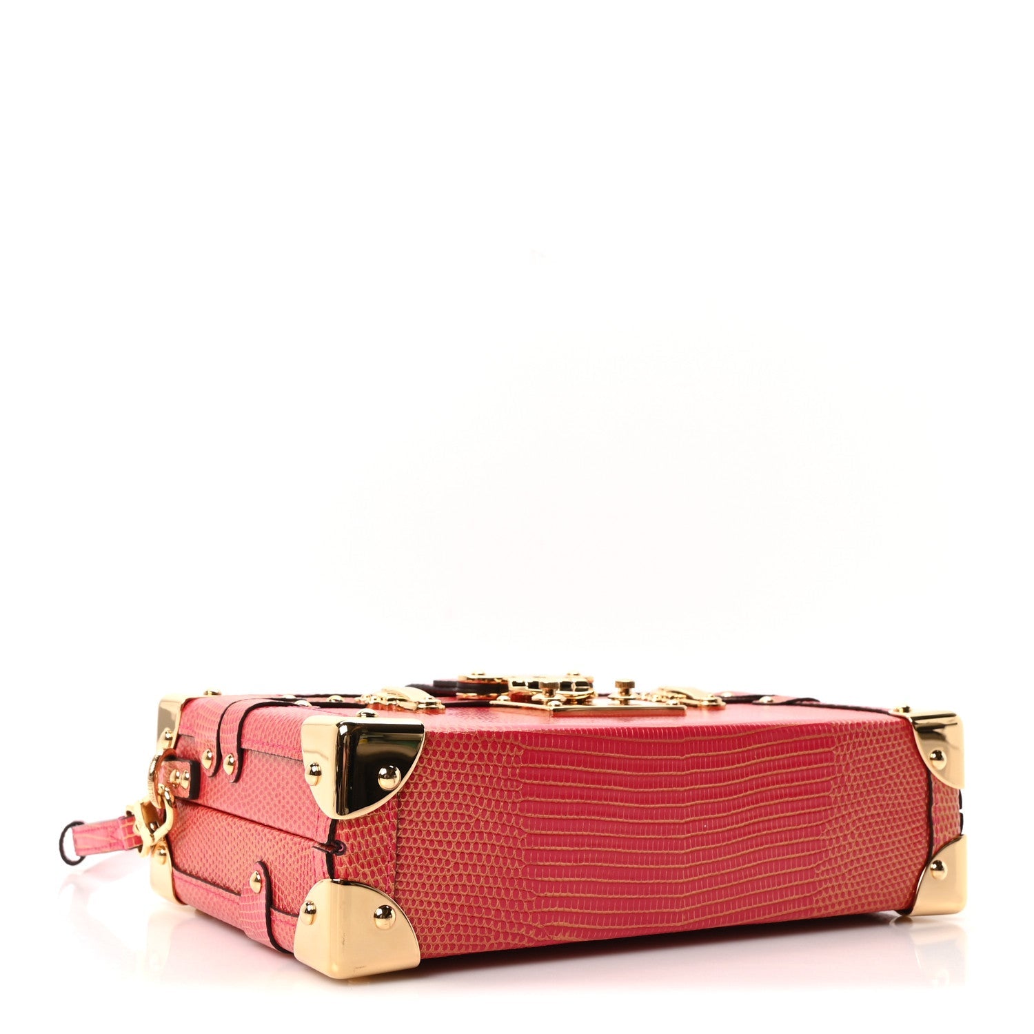 Louis Vuitton Metalic Lizard Petite Malle Pink