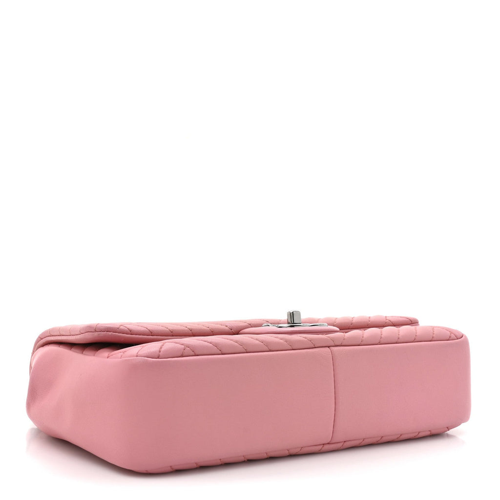 Chanel Lambskin Quilted Medium CC Crossing Flap Pink