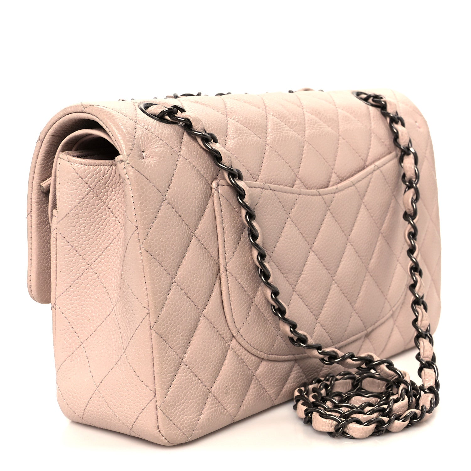 Chanel Caviar Quilted Medium Double Flap Light Pink