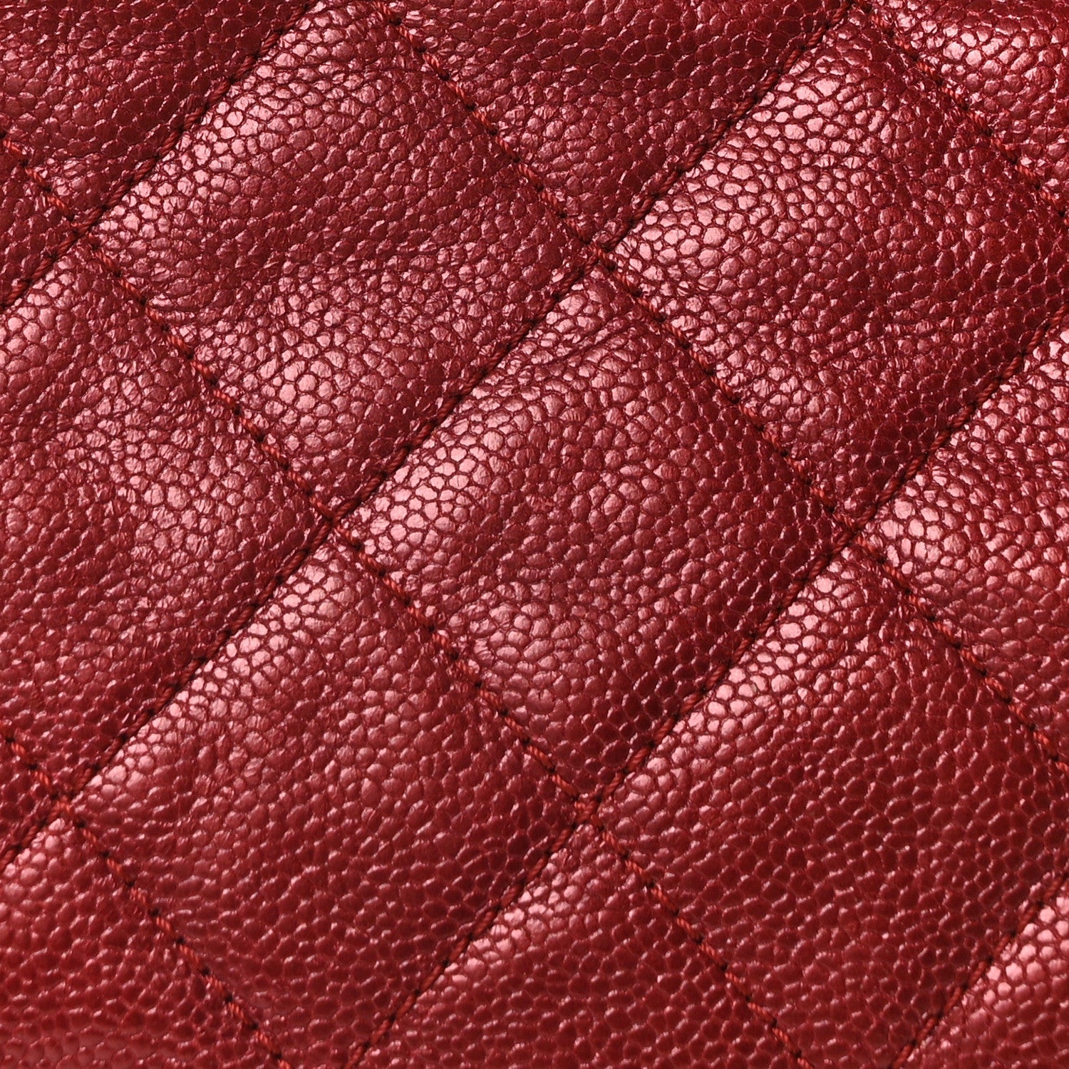 Chanel Iridescent Caviar Quilted Tall Chic Shopping Tote Red