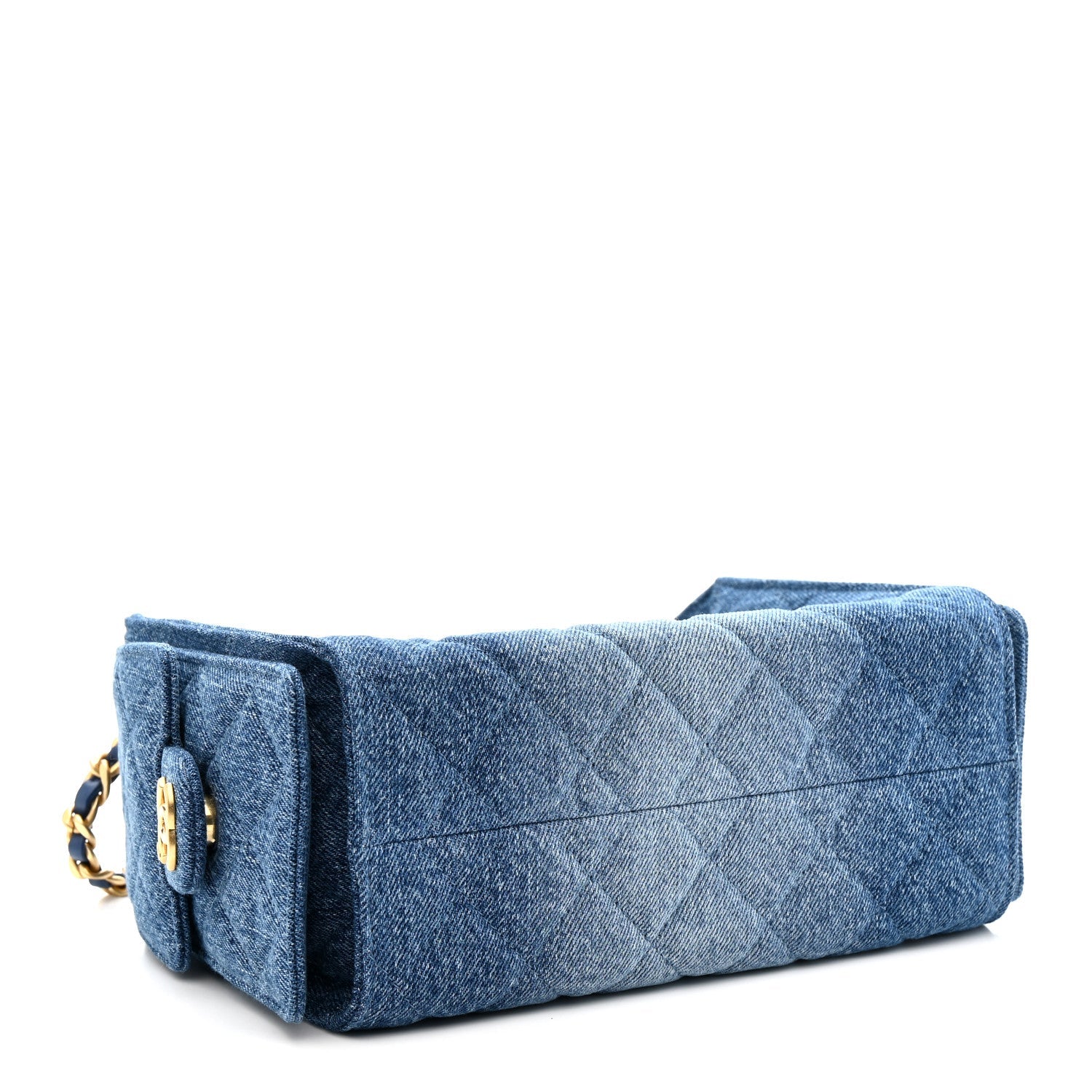 Chanel Washed Denim Quilted Mini Chanel 25 Handbag Blue