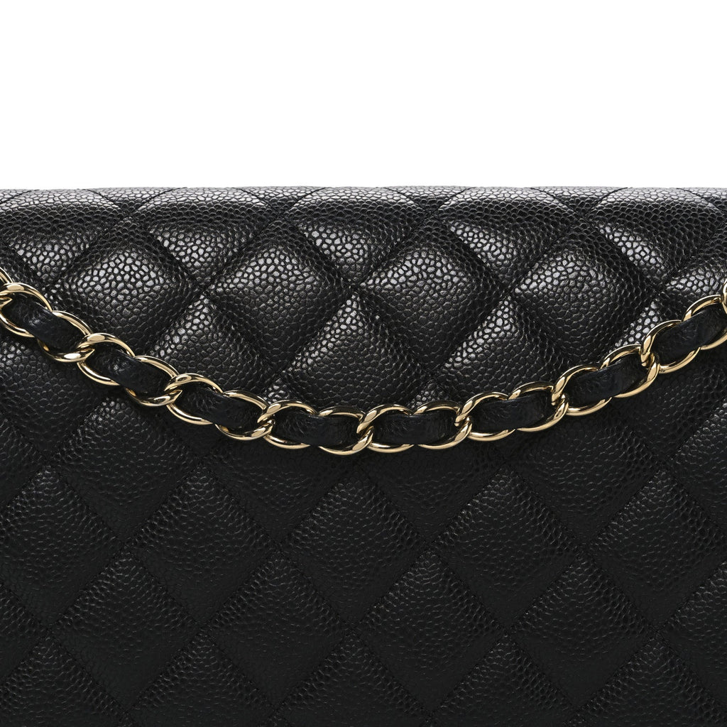 Chanel Caviar Quilted Maxi Double Flap Black