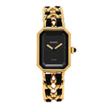 Chanel Stainless Steel Lambskin 20mm Chain Premiere Quartz Watch Gold L