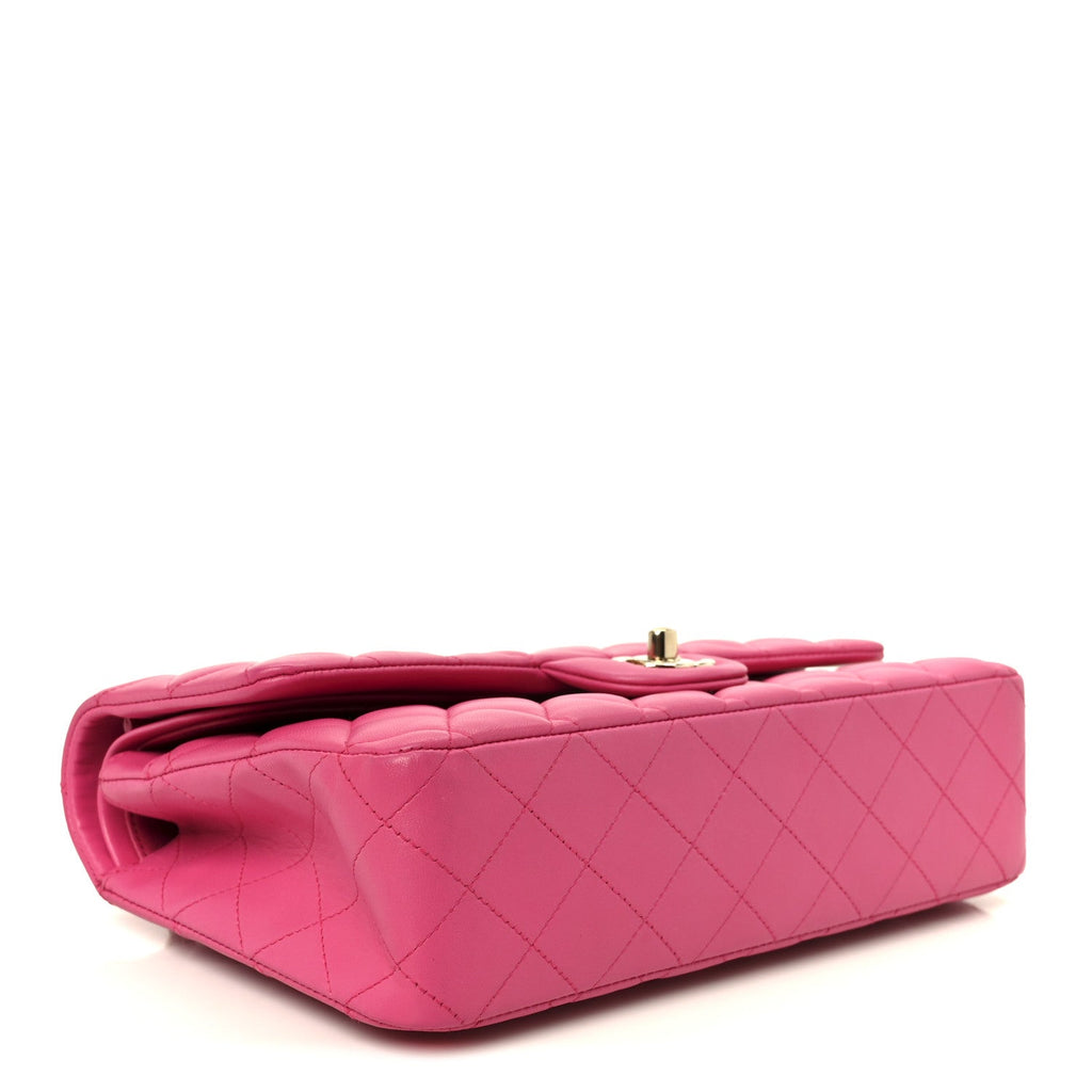 Chanel Lambskin Quilted Medium Double Flap Pink