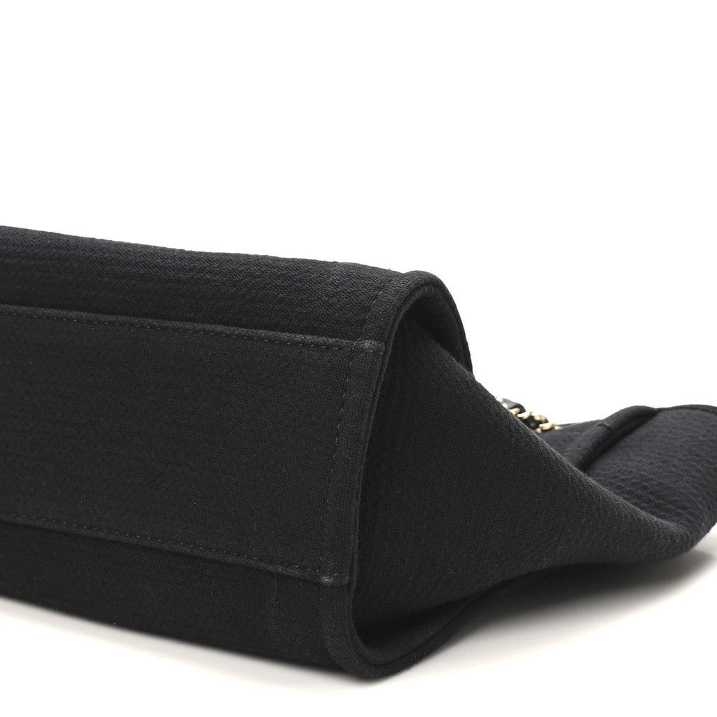 Chanel Mixed Fibers Small Deauville Tote Black