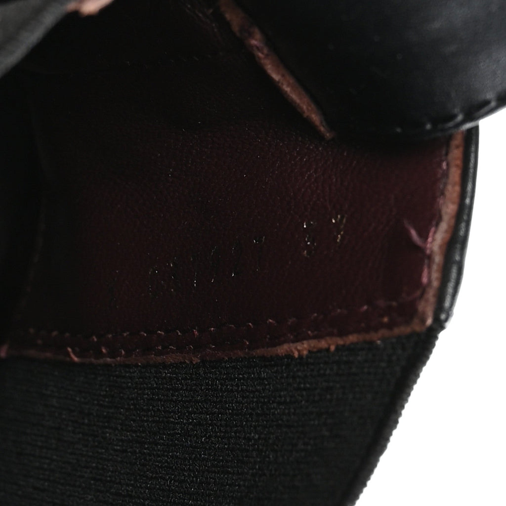 Calfskin Cap Toe CC Ankle Boots 37 Black