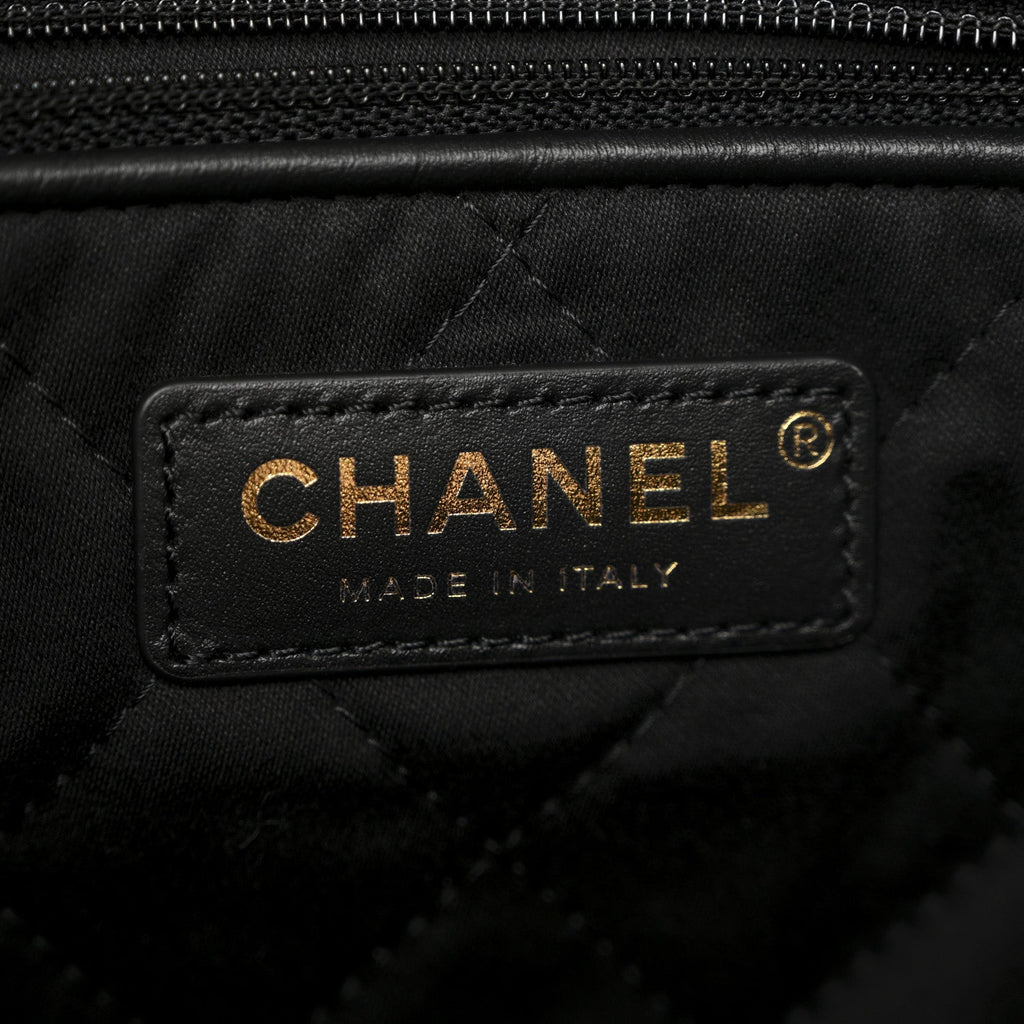Chanel Shiny Calfskin Quilted Chanel 22 Black