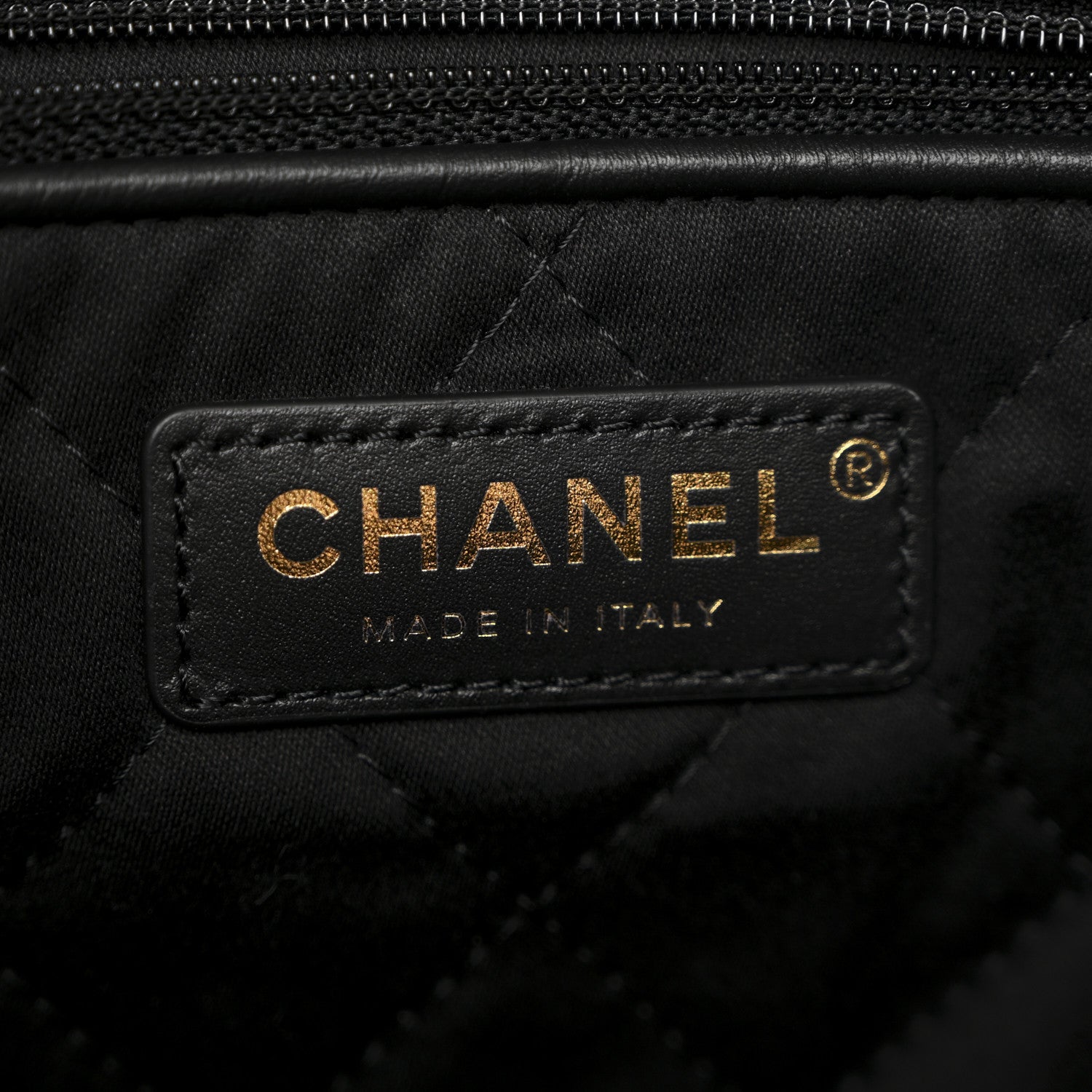 Chanel Shiny Calfskin Quilted Chanel 22 Black