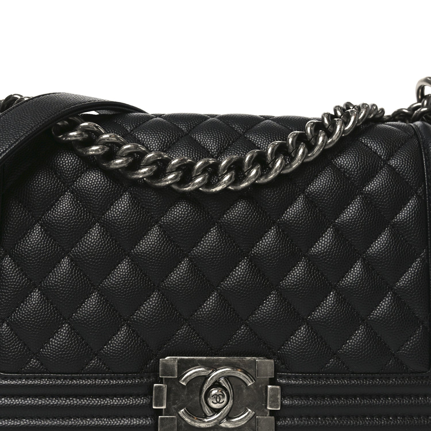 Chanel Caviar Quilted Medium Boy Flap Black