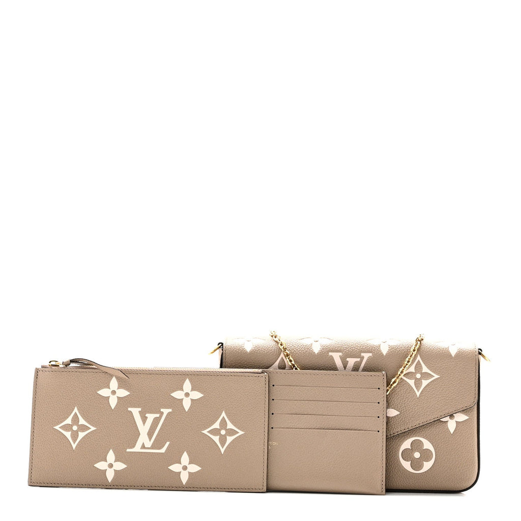 Louis Vuitton Empreinte Monogram Giant Felicie Pochette Tourterelle Creme