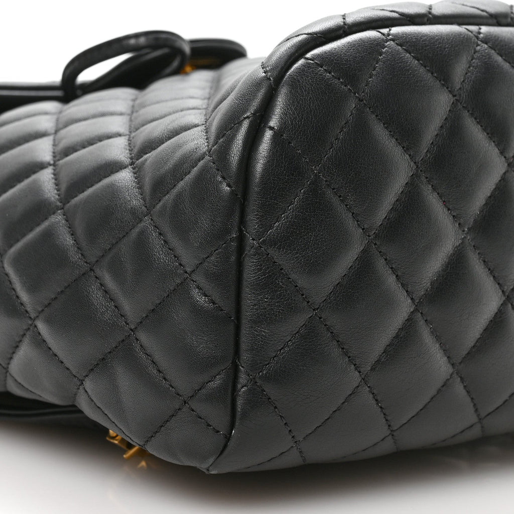 Chanel Lambskin Quilted Small Urban Spirit Backpack Black