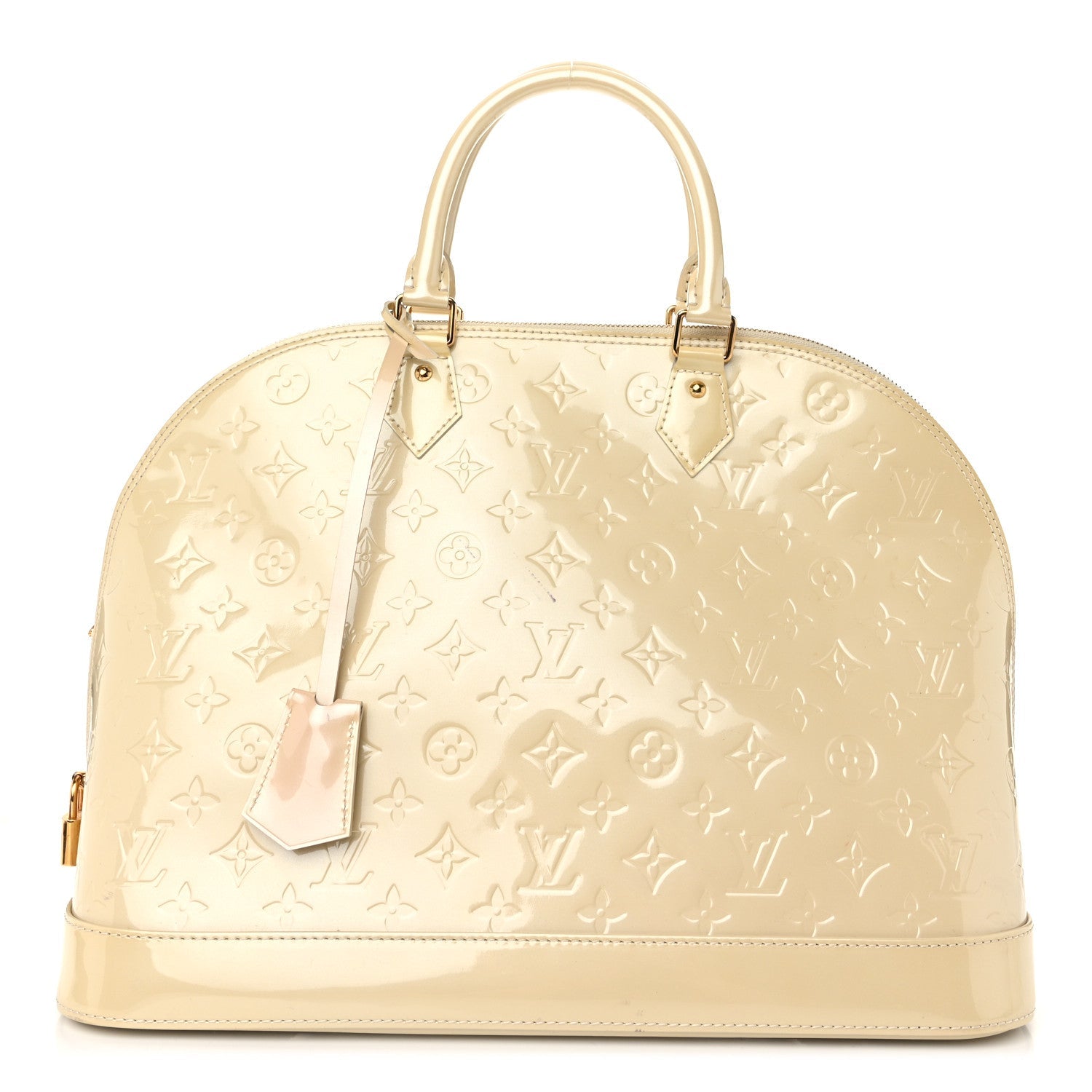 Louis Vuitton Vernis Alma GM Blanc Corail