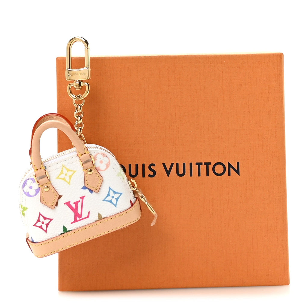 Louis Vuitton LV x TM Monogram Multicolor Micro Alma Bag Charm White