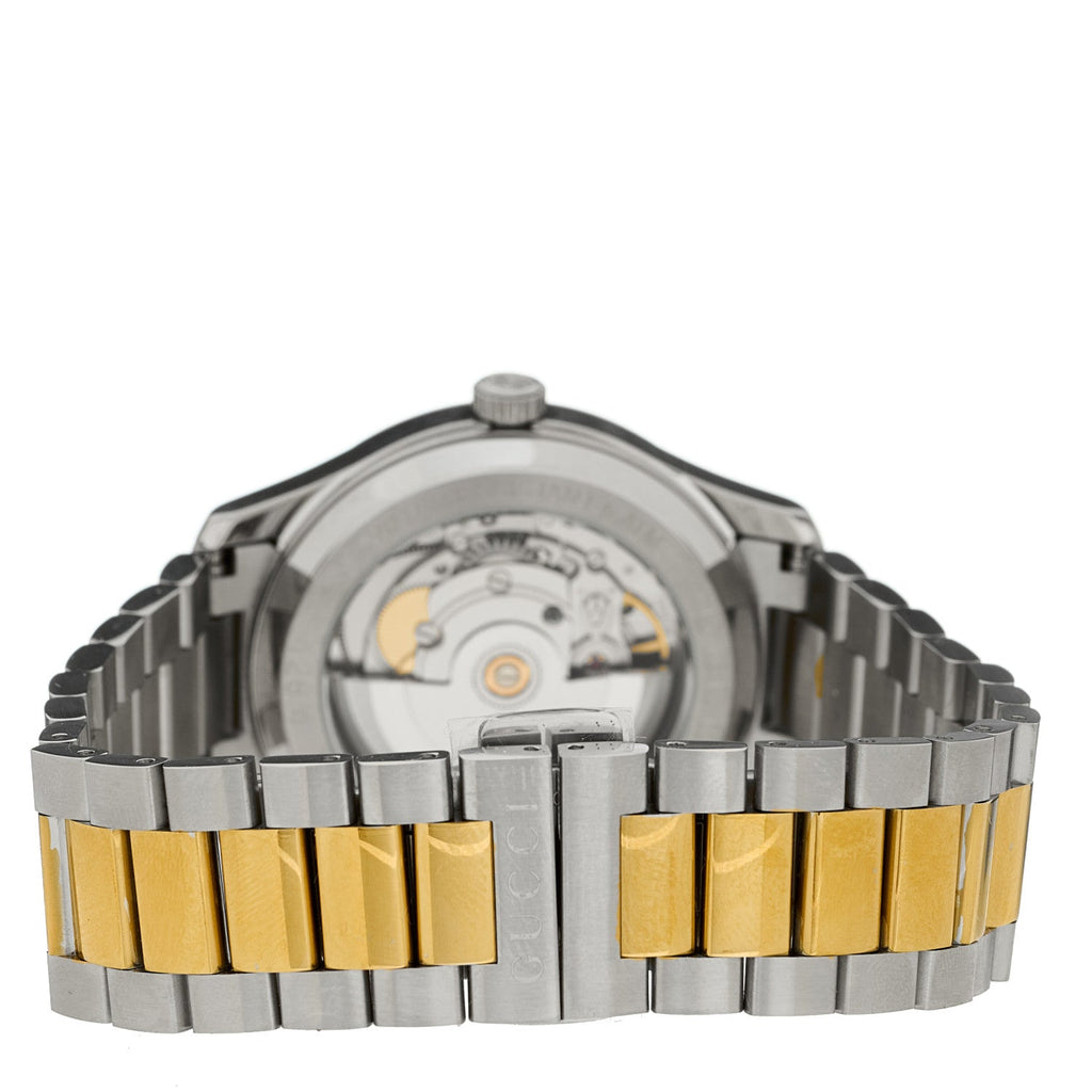 Gucci Stainless Steel 38mm G-Timeless Two Tone Bee Automatic Watch Silver