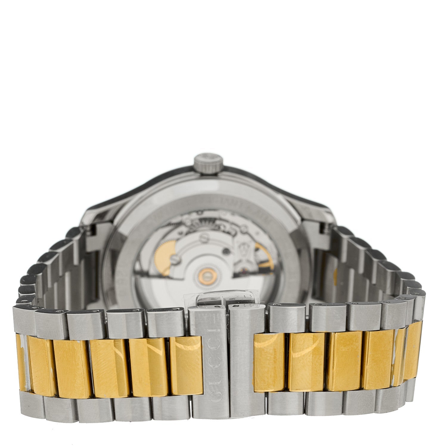 Gucci Stainless Steel 38mm G-Timeless Two Tone Bee Automatic Watch Silver