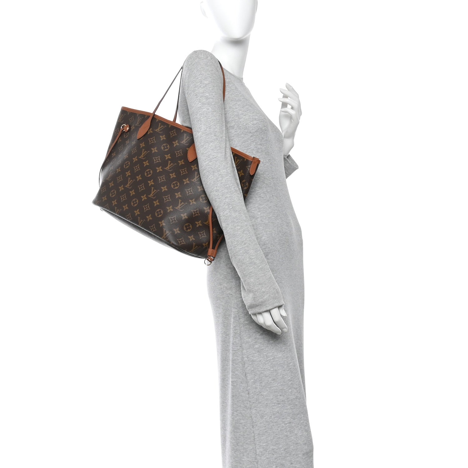 Louis Vuitton Monogram Calfskin Neo Neverfull Inside Out MM Tan