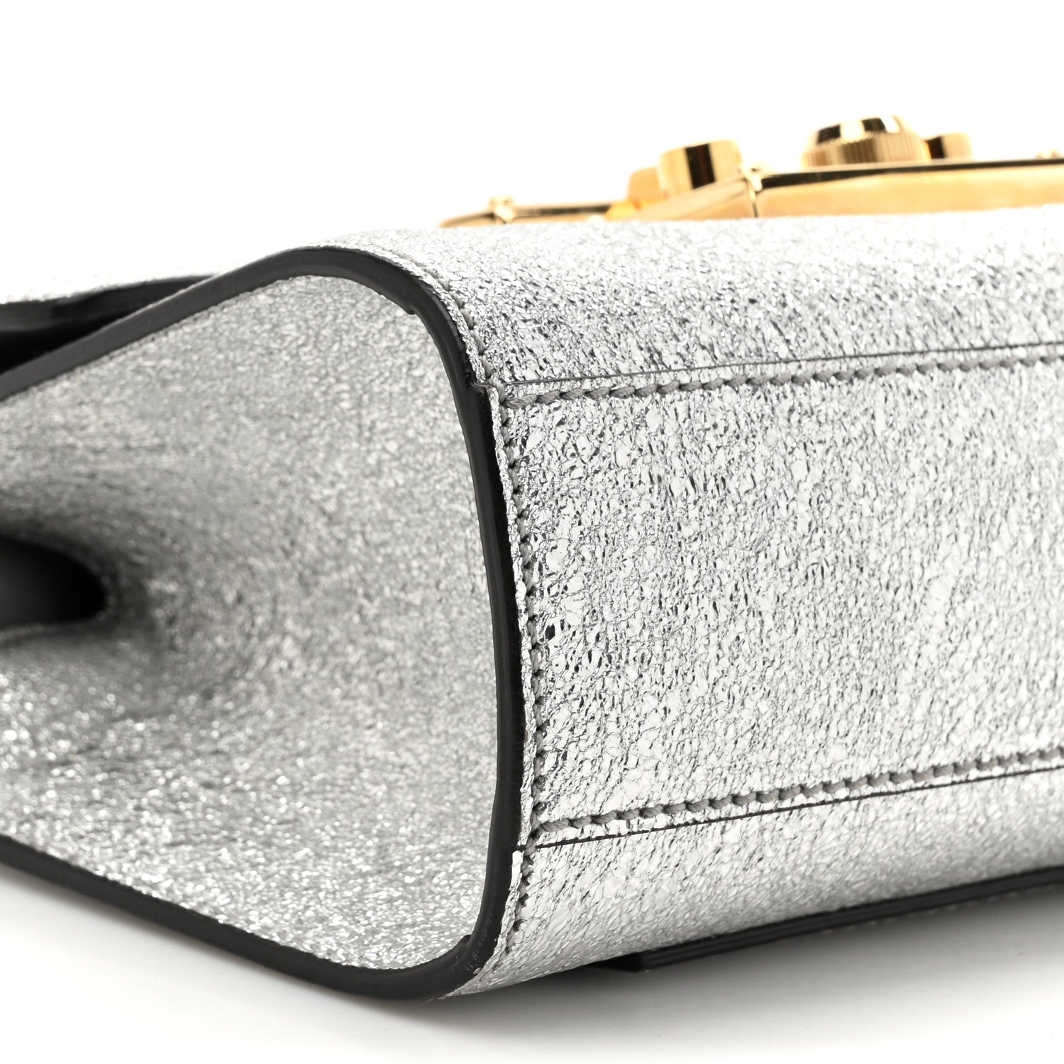 Gucci Galassia Small Padlock Shoulder Bag Argento