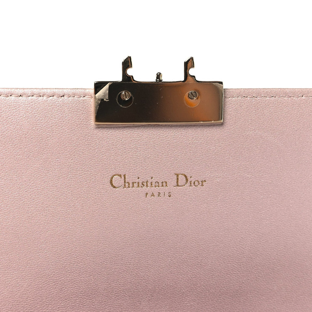 Christian Dior Pearly Lambskin Cannage Miss Dior Promenade Pouch Lotus