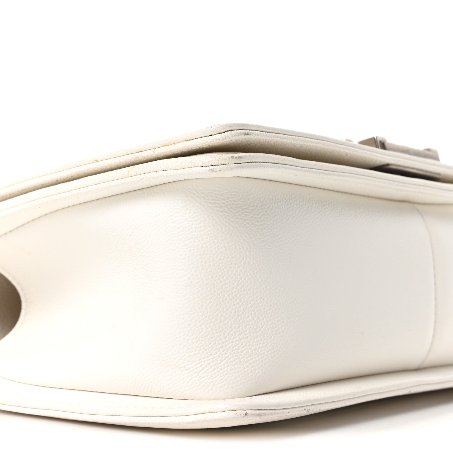 Chanel Caviar Quilted Medium Boy Flap White