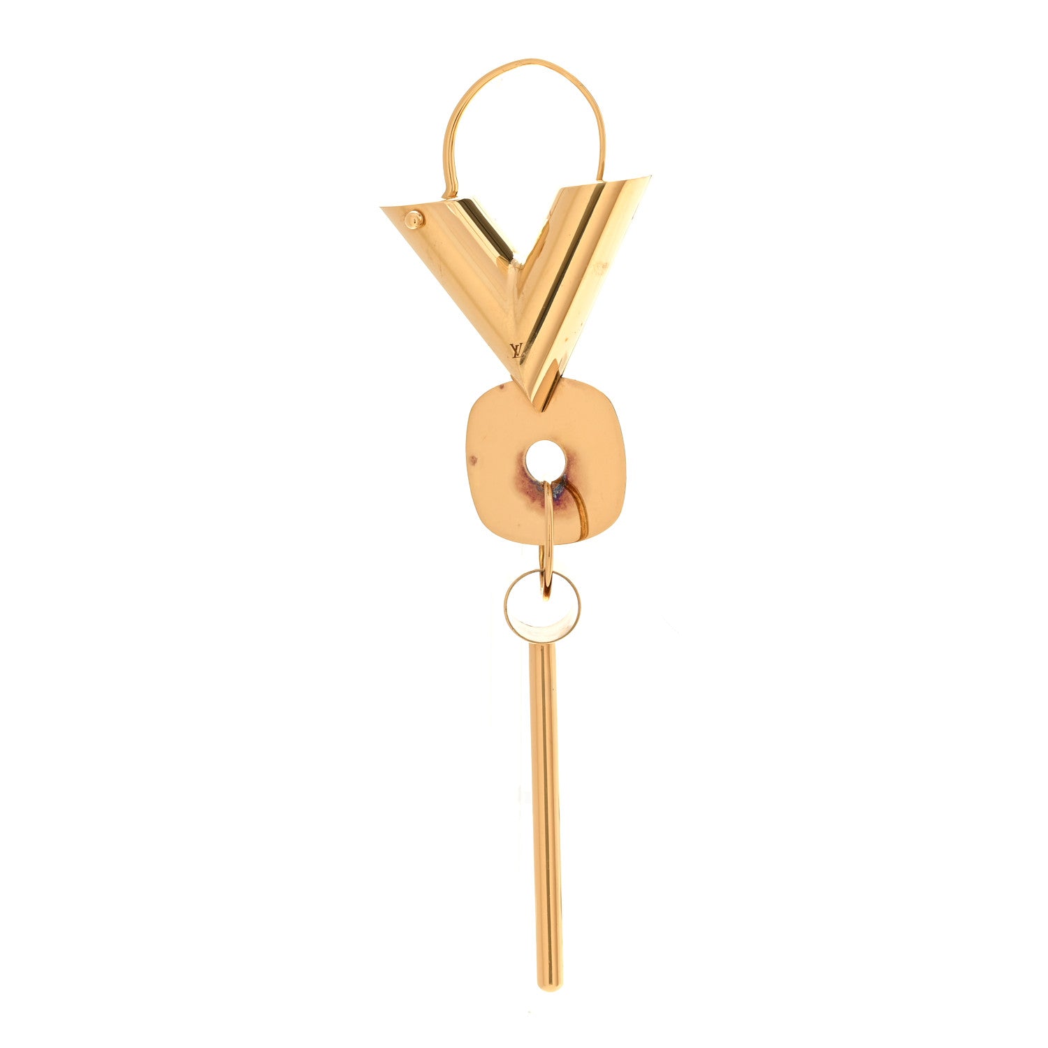 Louis Vuitton Essential V Single Hoop Earring Gold