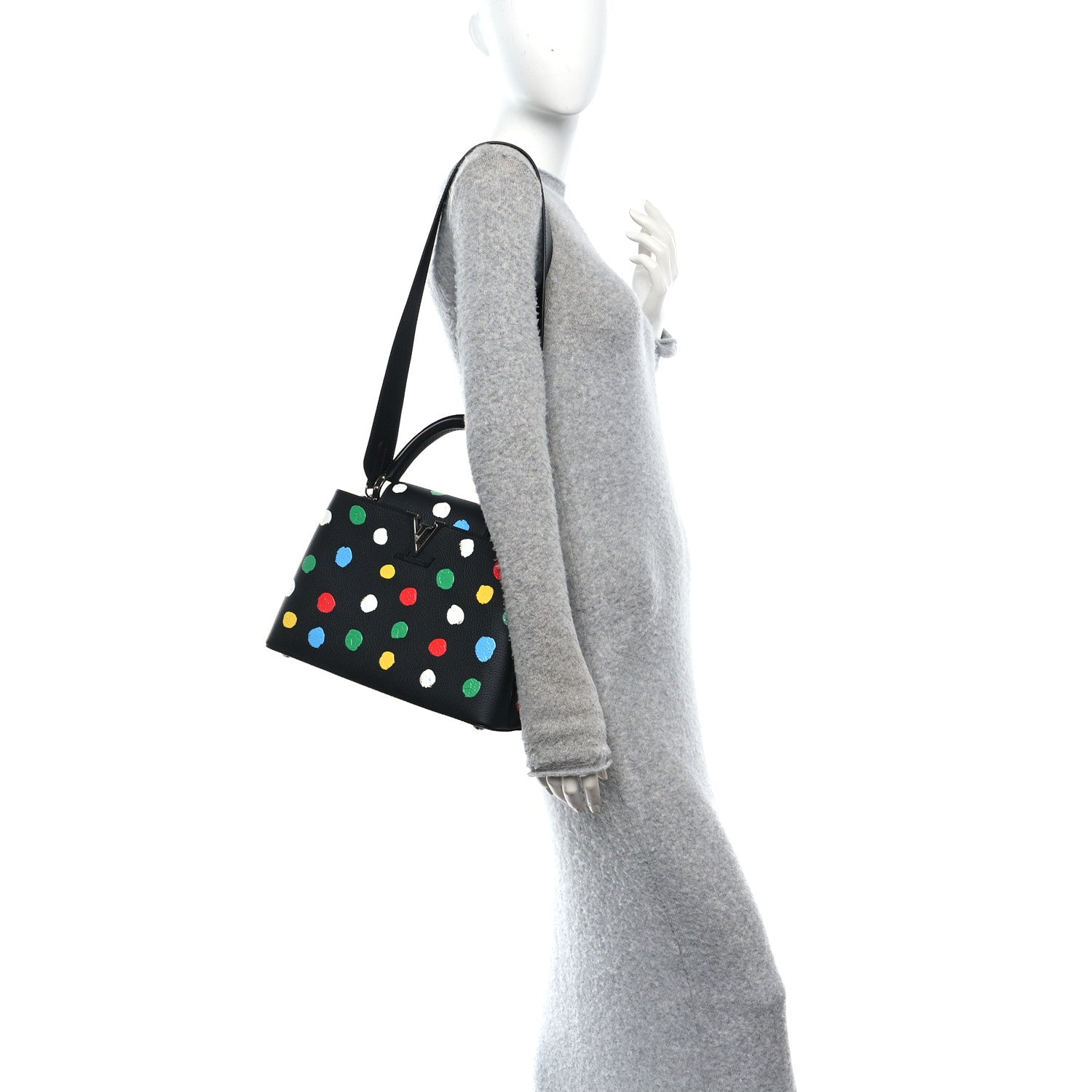 Louis Vuitton LV X YK Taurillon Capucines MM Black