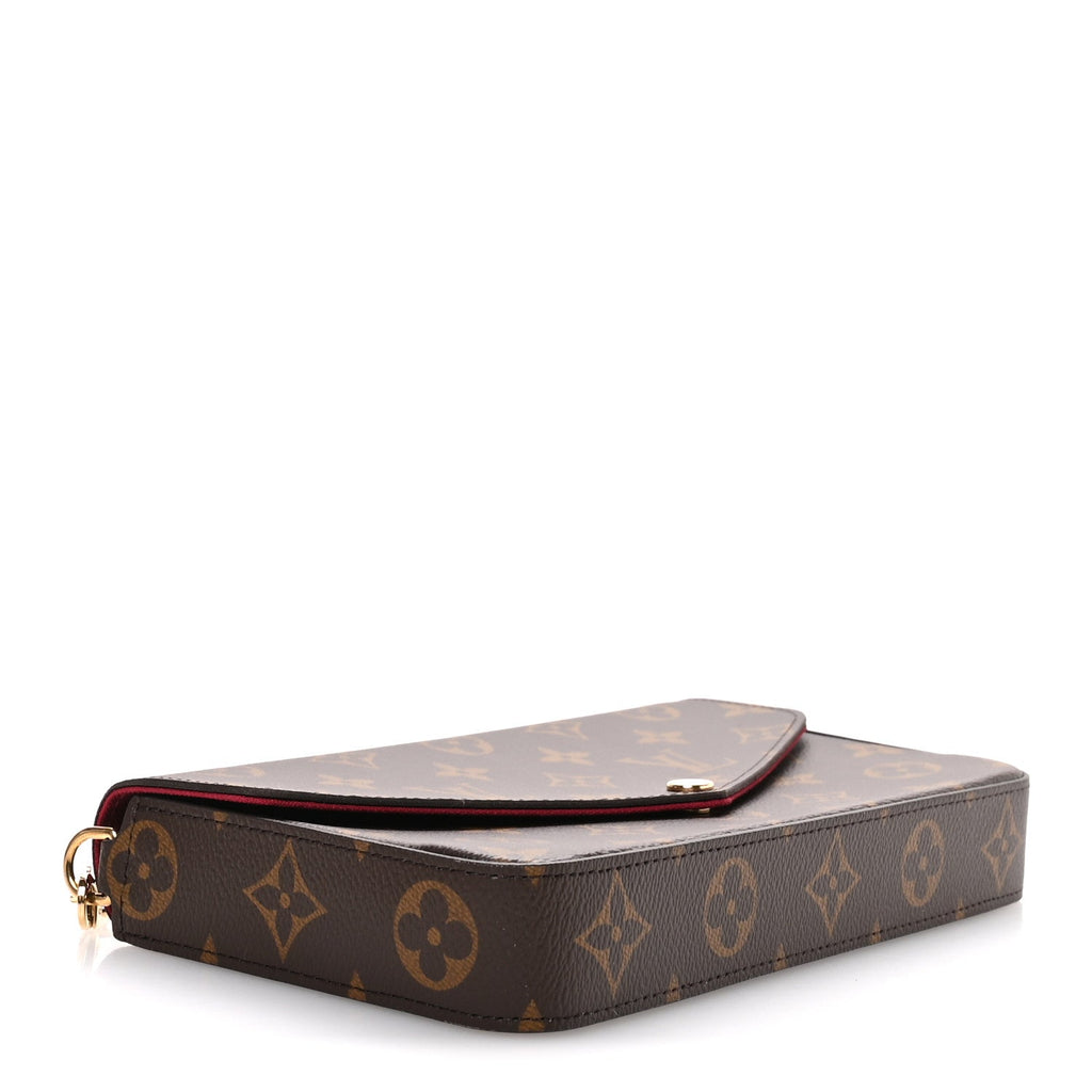 Louis Vuitton Monogram Pochette Felicie Chain Wallet Fuchsia