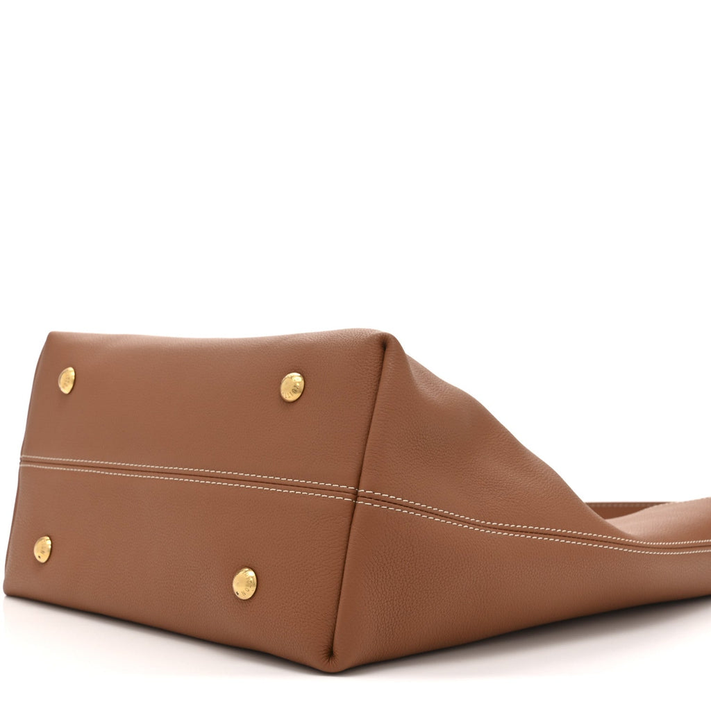 Louis Vuitton Grained Calfskin Low Key Hobo MM Cognac