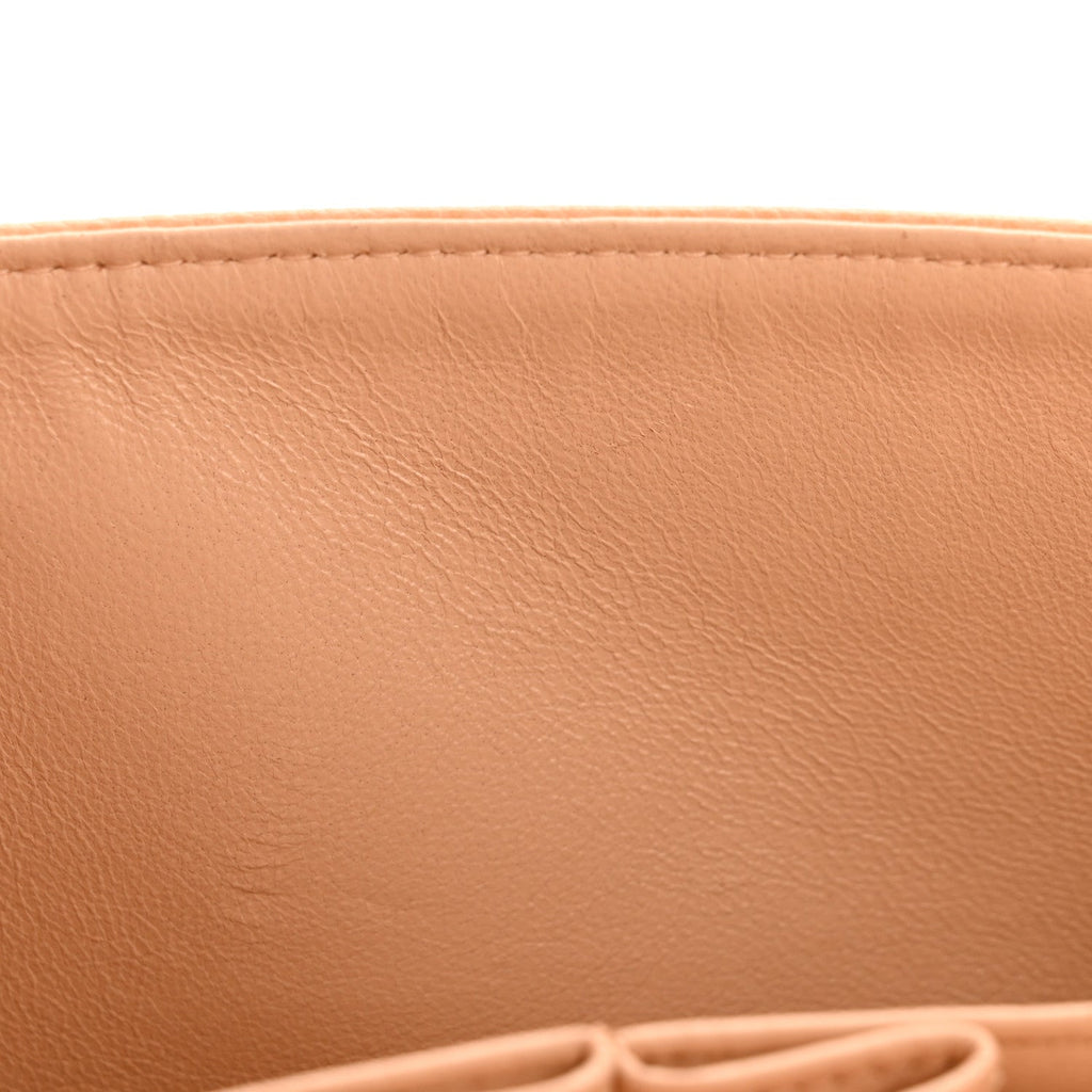 Chanel Caviar Quilted Medium Double Flap Beige Clair