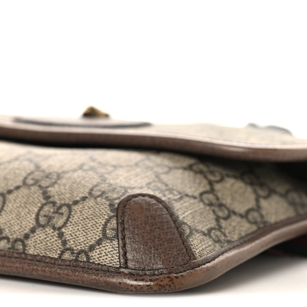 Gucci GG Supreme Monogram Neo Vintage Web Belt Bag Brown