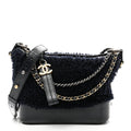 Chanel Shearling Small Gabrielle Hobo Navy