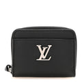 Louis Vuitton Calfskin Lockme Zippy Coin Purse Black