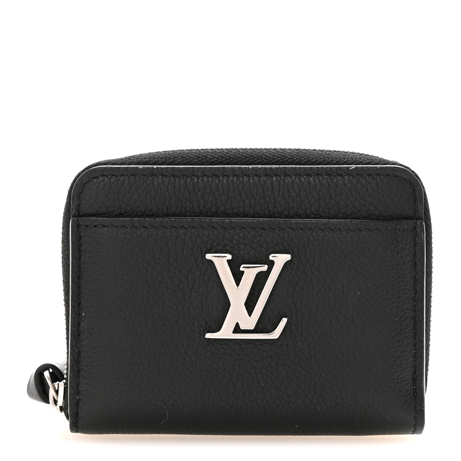Louis Vuitton Calfskin Lockme Zippy Coin Purse Black